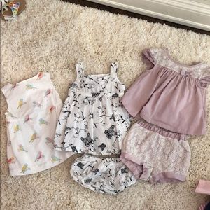 Pretty baby outfits worn once 6-9 months